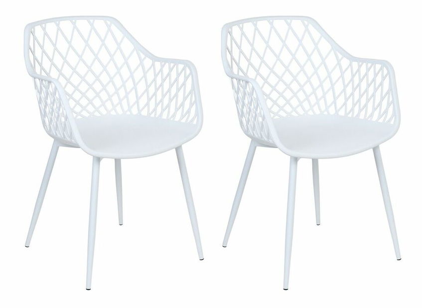 Set 2 ks jedálenských stoličiek Nasza (biela)