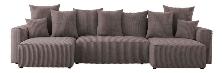 Rohová sedačka Denia U (tmavohnedá)