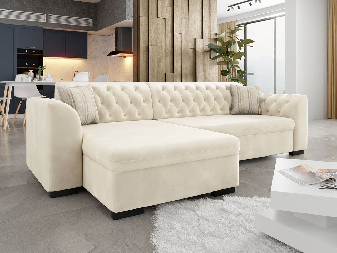 Kutna sofa na razvlačenje Leon (L) (Magic Velvet 2250 + Magic Velvet 2250 + Senegal 825)