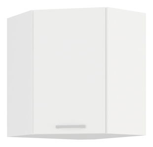 Rohová horná kuchynská skrinka Edris 58 x 58 GN 72 1F (biela)