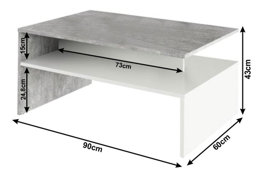 Stolić za kavu Damari (beton) 