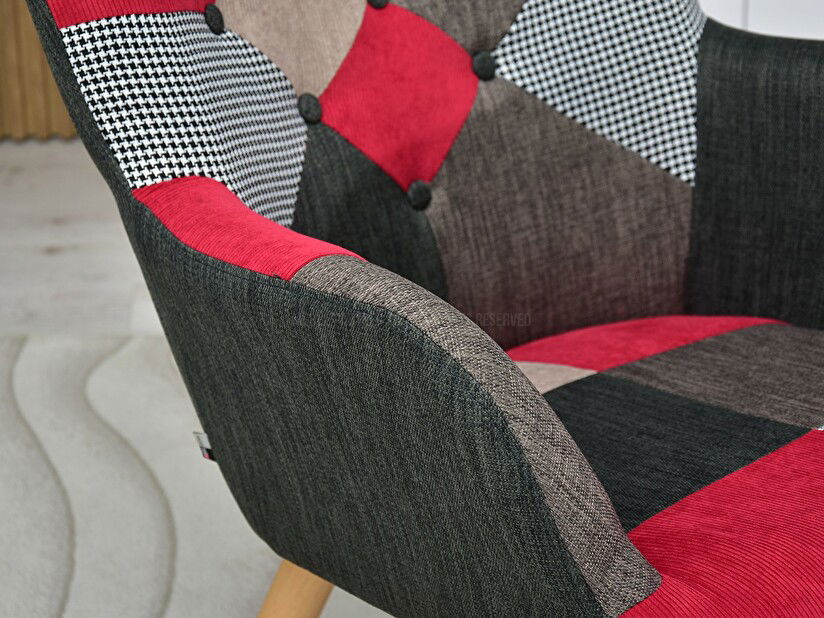 Fotel Nutri (patchwork + fekete)
