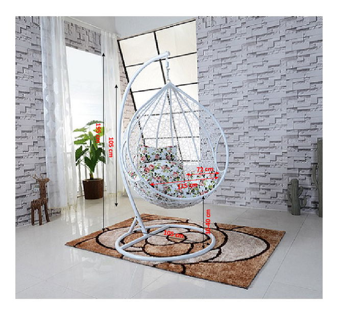 Hojdačka Mitafy (biela + biela)