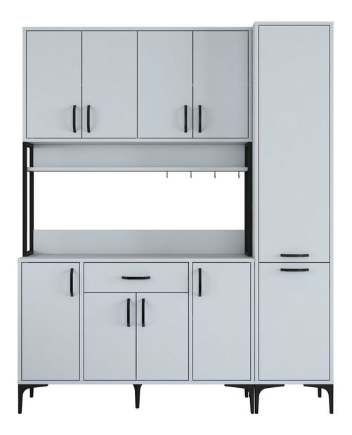 Dulap de bucătărie Jenaretta 34 (alb + negru)