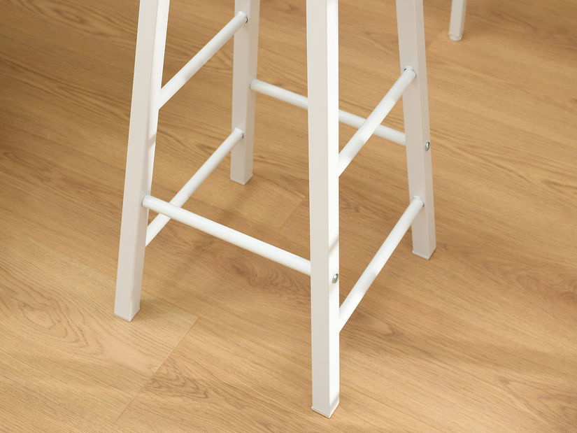 Barová stolička Fukando (dub + biela)