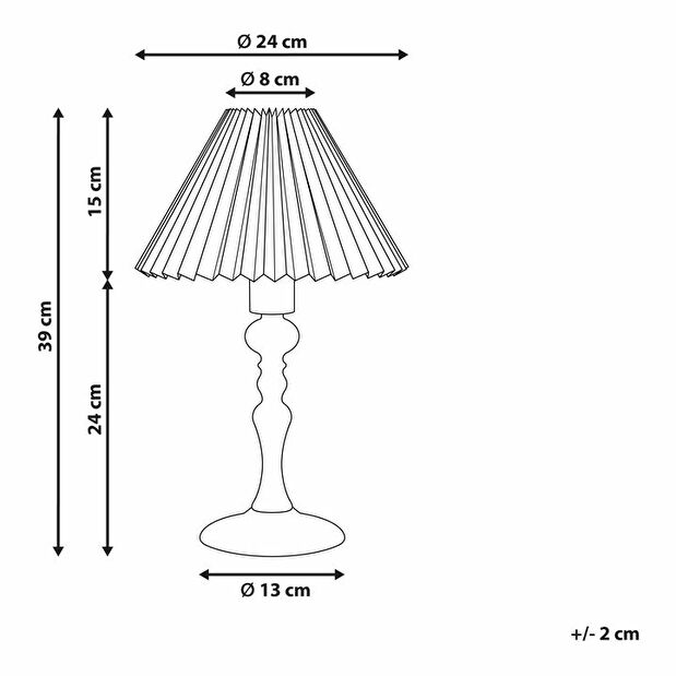 Stolná lampa Claudius (biela + tmavé drevo)