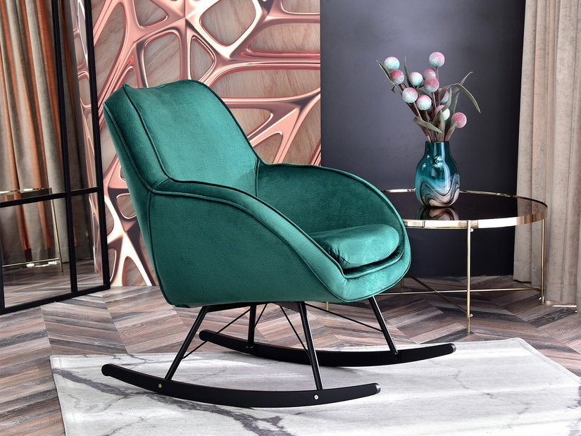 Fotoliu balansoar Coccolisimo (verde + fag negru)