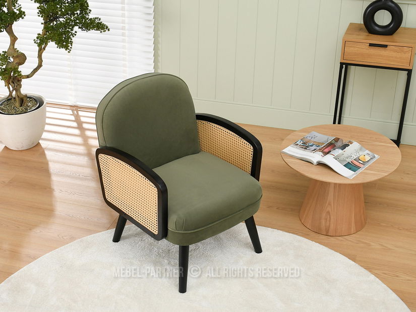 Fotoliu Will (verde + negru)