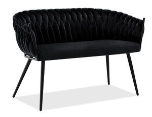 Pohovka dvojsedačka Radio (čierna)