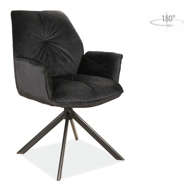 Scaun de sufragerie Becki (Negru + Negru)