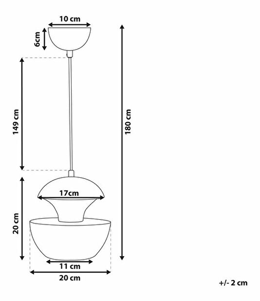 Lampă suspendată BAJAN (metal) (alamă)