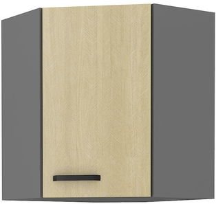Gornji kutni kuhinjski ormarić Scarmi 60 60 GN 72 1F 45 (korpus: antracit + front: herringbone scandi)