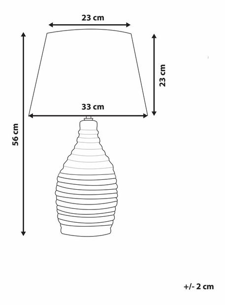 Stolná lampa Teros (svetlobéžová)