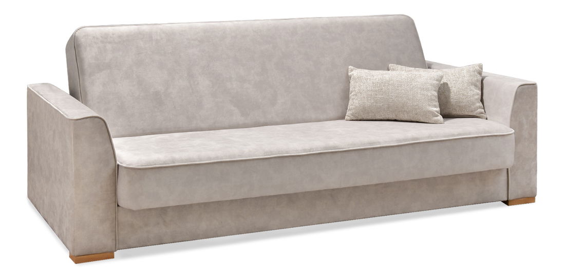 Pohovka trojsedačka Masoquismo (svetlosivá + buk)