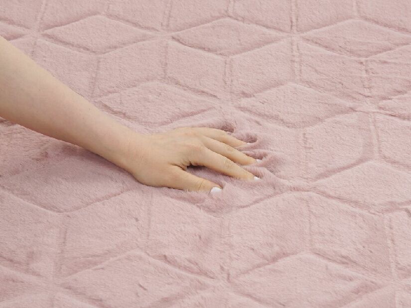 Tepih od umjetnog krzna 160 x 230 cm Thae (ružičasta)