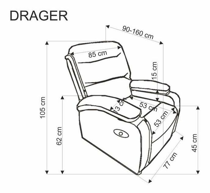 Fotel Drago (sötétzöld)