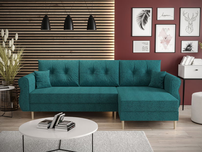 Kutna garnitura Arcane L (tirkizna) (D) *rasprodaja