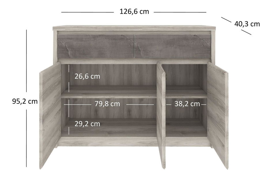 Komoda Japon 1 (kesten nairobi + onyx) 