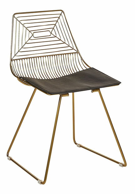 Set 2 ks jedálenských stoličiek Bricio (zlatá)