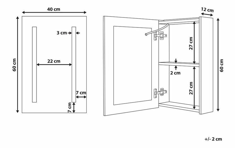 Skrinka do kúpeľne CARNO (biela)