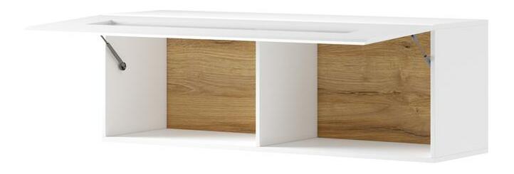 Závesná skrinka Tamie DW08 (lesk biely + dub san remo)