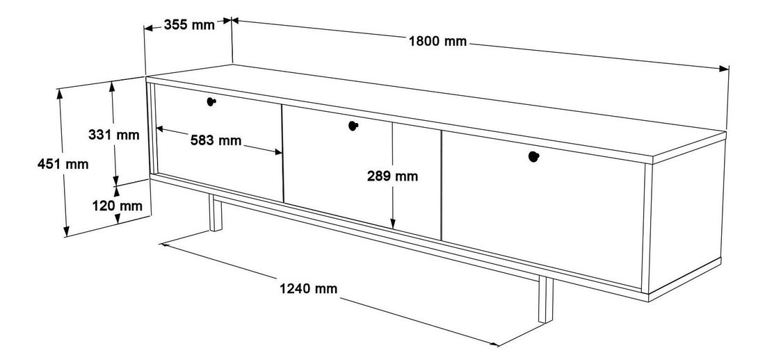 Set za dnevni boravak Cassius 6 (hrast + bijela) 