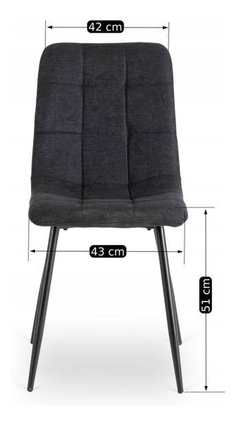 Scaun sufragerie Permite 2 (negru) 