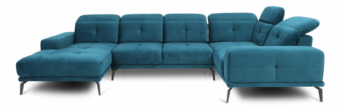 Colțar în formă de U Nicolette (Albastru închis) (D)