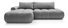 Rohová sedacia súprava Ombre (L) (sivá + čierna)