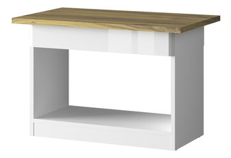 Stolić za kavu Tiera (bijela sjajna + hrast navarre)