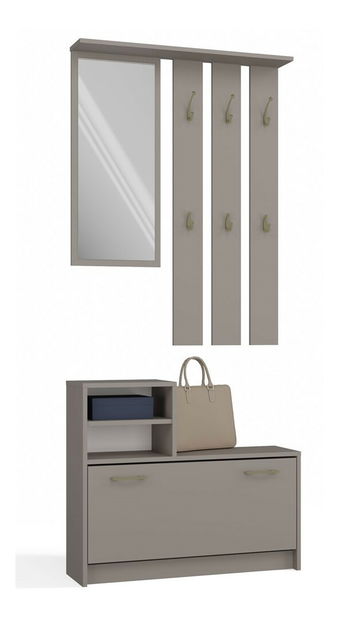 Set mobilier hol Vayan 1 (maro deschis) (cu oglindă)