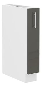 Dolná kuchynská skrinka Lavera 15 D CARGO BB (korpus: biela + front: lesk sivý)
