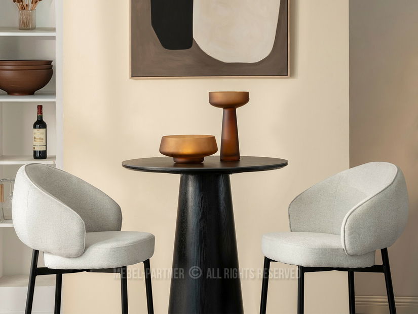 Scaun bar Ravelianto (bej + negru)