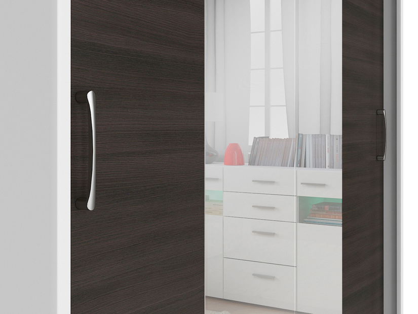 Dulap de haine Elda F38/200/26 (Alb + Wenge)