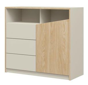 Komoda Avain 2 (svetlobéžová + dub olejovaný) (L)