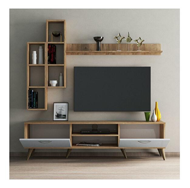 Mobilier living Lavune 2 (alb + pin atlantic) 