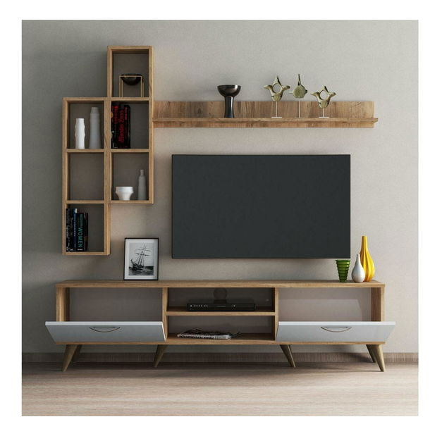 Mobilier living Lavune 2 (alb + Pin atlantic) *vânzare stoc