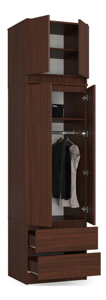 Šatníková skriňa Surgimiento (wenge)