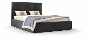 Bračni krevet 160 cm Elna (tamnosiva) (s podnicom i prostorom za odlaganje)