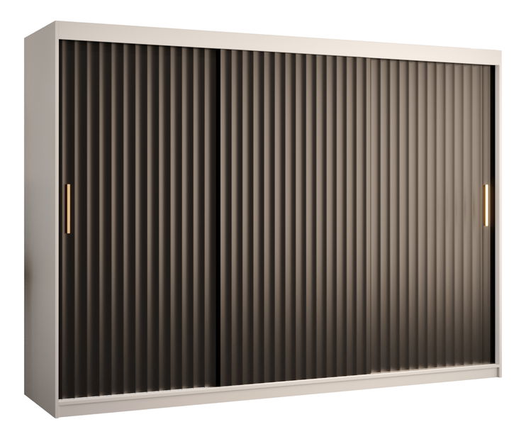 Šatníková skriňa 200 cm Riana Wa 1 200 (biela + čierna)