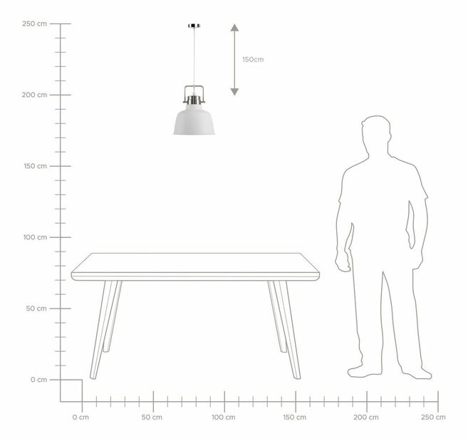 Závesná lampa Narmy (biela)
