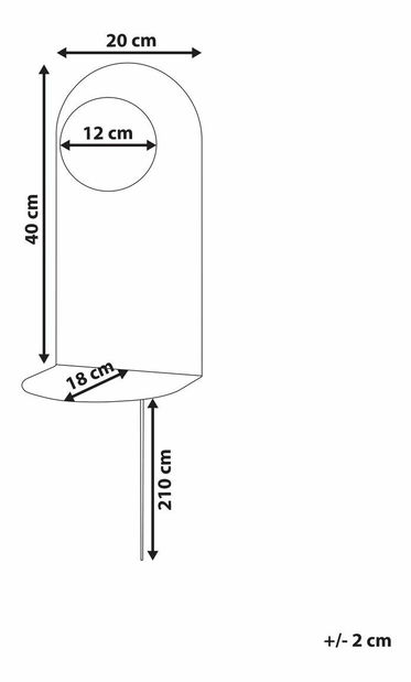 Nástenné osvetlenie Mapza (grafit)