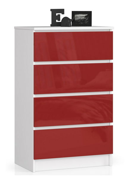 Komód Kalista IV (fényes piros)