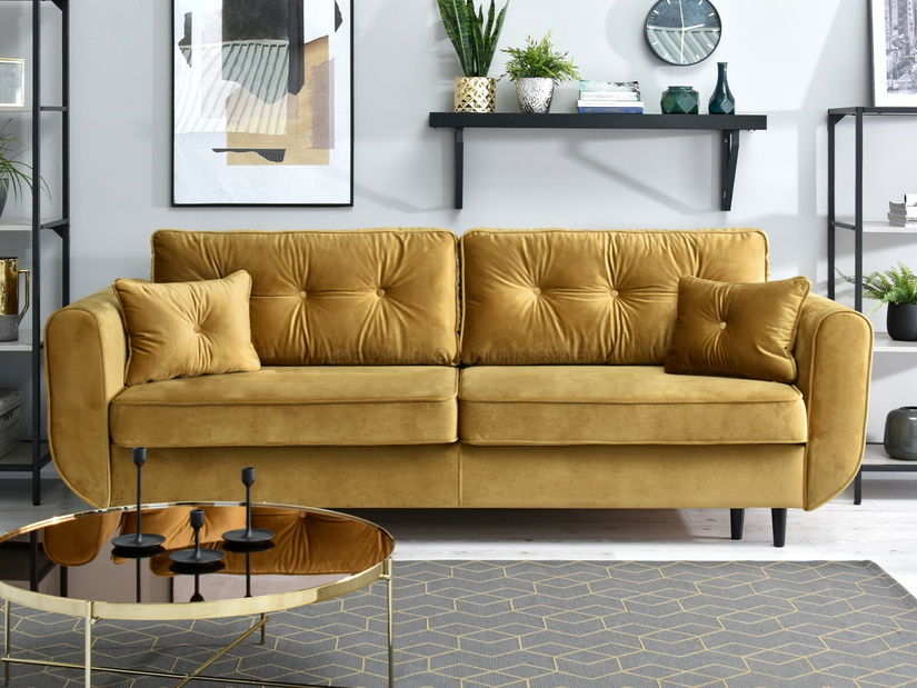 Canapea două locuri Bacteria (auriu + negru)