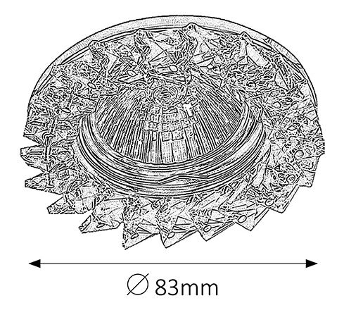 Vstavané svietidlo Spot Fashion 1160 (priehľadná + chrómová)