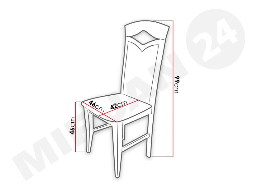 Blagovaonska stolica Java JK53 (orah + bež)