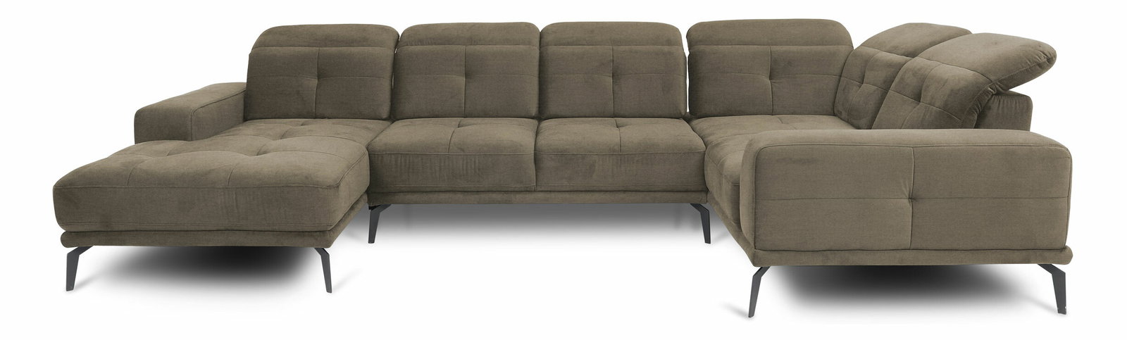 U alakú sarokkanapé Nicolette (világosbarna) (J)