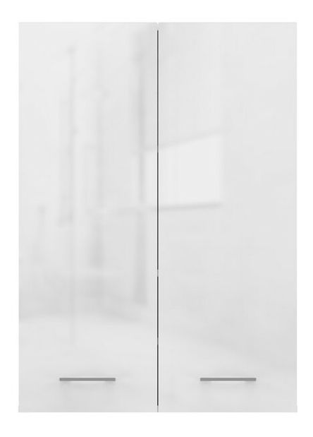 Závesná kúpelňová skrinka Perdieron 2 (lesk biely)