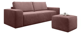 Canapea Shala 24 (roz deschis) (cu taburete)