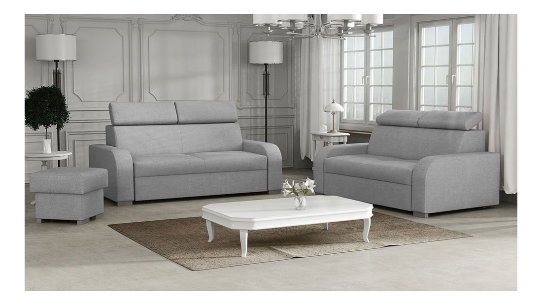 Losar 3 + 2 + puff Lyseri (szürke-fehér)